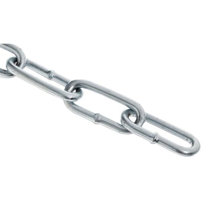 Baron 1 Single Loop Carbon Steel Chain, 0.11 in. Dia. x 125 ft. - Gray 5006132